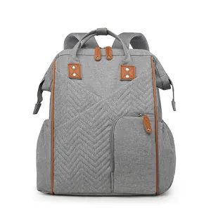 Zaino Fasciatoio Grande Capacità Multifunzionale Mommy Bag Impermeabile Trapuntata Borsa da Viaggio per Bambini Donna Zaino Moda