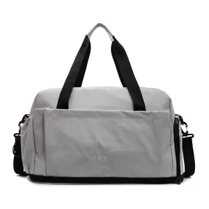 Sac de voyage fitness étanche avec compartiment à chaussures séparé et bandoulière réglable