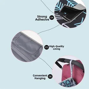 Detail of baby diaper pad with strong velcro straps and quality lining for stroller use