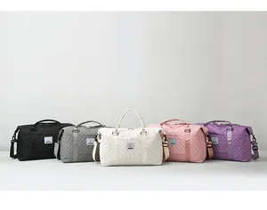 Detailed comparison of dry wet separation gym bags in five elegant colors and textures