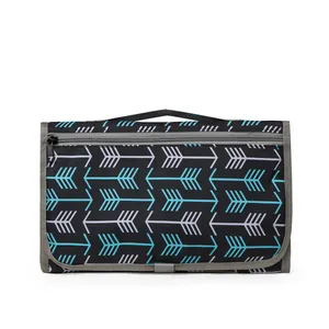 Portable Baby Diaper Changing Pad Waterproof Foldable Ramie Cotton Travel Diaper Bag Changing Station For Infant Newborn