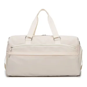 Large capacity waterproof travel duffel bag with shoe compartment and dual handles