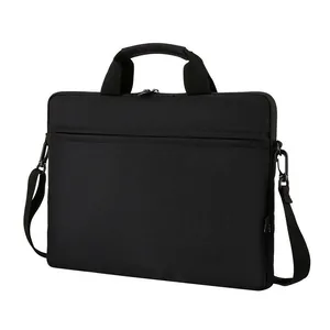 Αδιάβροχη μαύρη τσάντα laptop oxford με ενισχυμένη λαβή και ρυθμιζόμενο ιμάντα ώμου