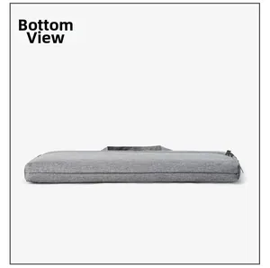 Bottom view showing tight stitching of the waterproof Oxford fabric laptop bag