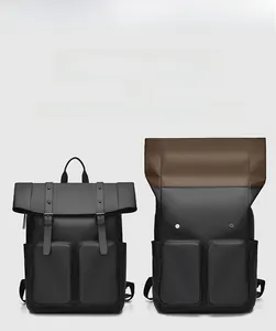 Detail view of the roll-top design showing foldable and expandable capacity features