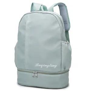 Travel Backpack With Shoe Compartment Water Repellent Oxford Cloth Dry Wet Separation Large Capacity Gym Fitness Bag