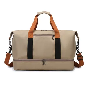 Borsa da Viaggio di Grande Capacità Con Scomparto Scarpe Indipendente Separazione Umido Secco Tessuto Oxford Impermeabile Sportiva