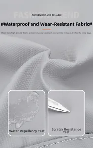 Macro detail of waterproof and scratch-resistant gray honeycomb texture fabric on backpack