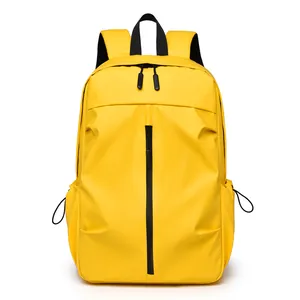 Mochila Impermeable de Nilón Minimalista Urbano Para Hombres Mujeres Compartimento de Gran Capacidad Para Portátil Mochila Escolar Color Sólido