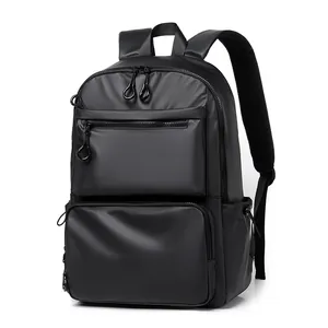 Minimalist Men Waterproof Canvas Backpack Casual Travel Bag Large Capacity Laptop Daypack Student School Bag For Business