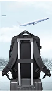 Sac à dos professionnel imperméable avec sangle arrière pour poignée de valise