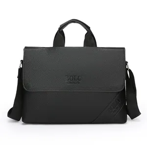 Herren Business Messenger Bag PU Leder Aktentasche Große Kapazität Wasserdichte Umhängetasche Casual Crossbody Handtasche Büro Arbeit Schwarz