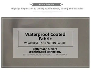 Détail du tissu en nylon imperméable gris avec texture mate pour sac de voyage