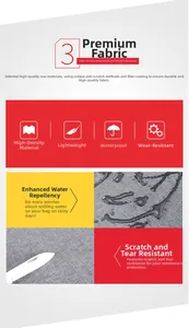 Close-up of high-density waterproof and scratch-resistant gray polyester fabric for laptops