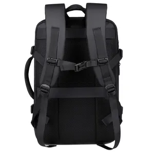 Sac à dos d'affaires extensible noir avec panneau arrière ergonomique en maille
