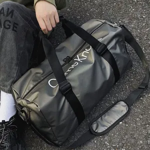Borsa da Viaggio Sportiva Impermeabile per Uomo Donna Grande Capacità Borsa da Palestra Con Scomparto Scarpe Separazione Secco Umido Tessuto Oxford