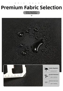 Close-up of waterproof Oxford fabric showing water droplets and scratch resistance