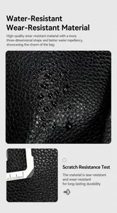 Detail aus wasserdichtem PU-Leder mit Narbenstruktur und kratzfester Oberfläche