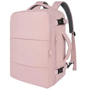 Large Capacity Travel Backpack Waterproof Polyester Business Laptop Bag With USB Charging Port Shoe Compartment For Men Women