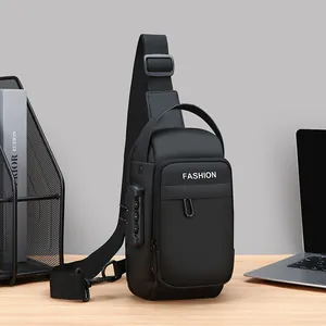 Waterproof anti-theft chest bag with TSA lock and USB port for modern travel needs
