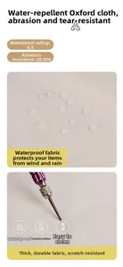 Dettaglio tessuto Oxford crema impermeabile con test di superficie antigraffio