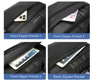 Valigetta in tessuto Oxford con tasche multiple con cerniera anteriori e posteriori per ordine