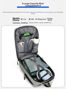 Detailed view of the large capacity main compartment with organized storage pockets