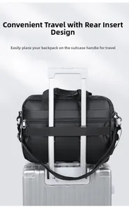 Fascia posteriore per trolley della borsa professionale nera in tessuto Oxford