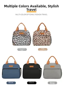 Sacs isothermes portables en cinq couleurs et motifs avec poches latérales en filet