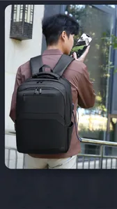 Waterproof business laptop backpack with external charging port for urban commuting
