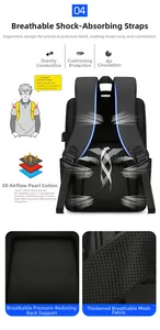 Ergonomic breathable S-shaped shoulder straps with 3D honeycomb mesh for back support