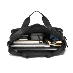 Borsa business nera per laptop con scomparti capienti e manici rinforzati