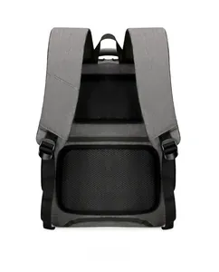 Breathable back panel with luggage strap on gray outdoor business backpack