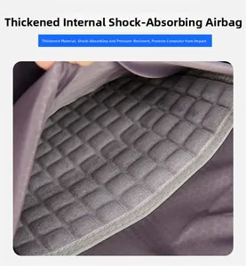 Detail of thickened shockproof air cushion lining for laptop bag internal protection