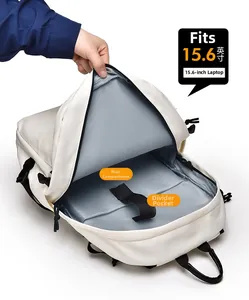 Detail of main compartment and padded laptop sleeve fitting a 15.6-inch notebook
