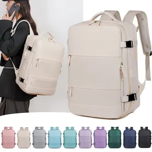 Mochila de Viaje de Gran Capacidad Tela Oxford Repelente al Agua Bolsa para Laptop Con Compartimento Zapatos Puerto USB Negocios