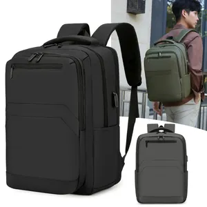 Business Men Backpack Waterproof Oxford Large Capacity Travel School Bag With USB Charging Port Daily Commute Laptop Backpack