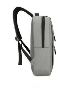 Vue latérale du sac à dos étanche en tissu Oxford avec double zip et bretelles en mesh