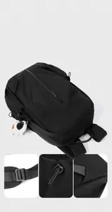 Detail showing heavy-duty buckles, adjustable drawstrings, and reinforced strap stitching