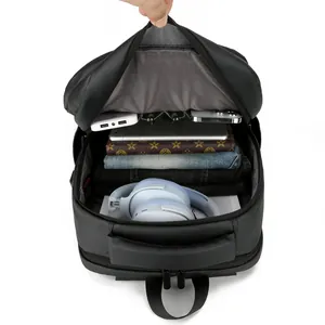 Waterproof business travel backpack with large capacity and USB charging port