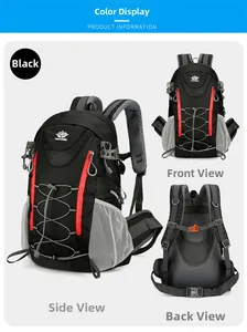Détails du sac à dos extérieur avec système dorsal respirant et sangle de poitrine réglable