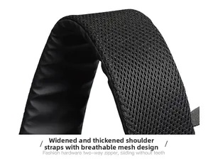 Detail of widened thickened breathable mesh shoulder strap for business laptop backpack