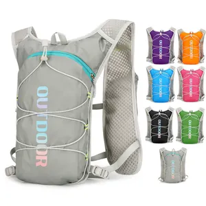 Lightweight Nylon Hydration Vest Running Backpack Reflective Cycling Sports Bag For Outdoor Hiking Mountaineering Men Women