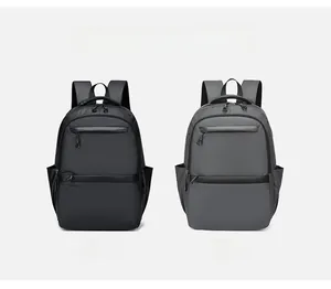 Business laptop backpacks in black and gray, made of waterproof nylon for daily commute