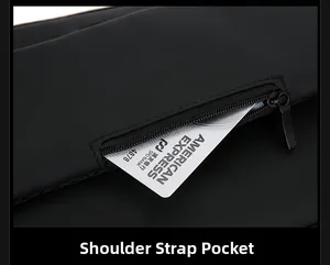 Poche zippée sur la bandoulière du sac de poitrine pour un accès rapide aux cartes