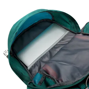 Grand sac à dos extérieur sarcelle avec compartiment pour ordinateur 15 pouces en nylon