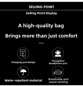 Waterproof chest bag with charging port, headphone jack and breathable mesh padding