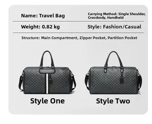 Dettaglio della borsa da viaggio impermeabile con doppio manico e tracolla rimovibile