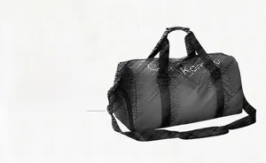 Détails du sac de sport en toile et cuir PU avec bandoulière amovible pour le voyage