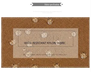 Detail von wasserdichtem Nylongewebe mit Wassertropfen und langlebiger Textur